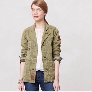 Holding Horses by Anthro Army Jacket Size Medium